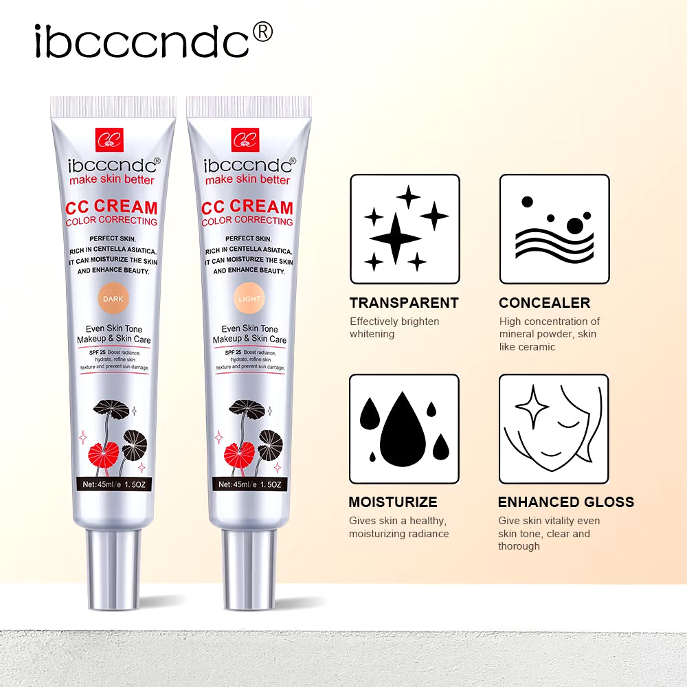 Moisturizing Correcting CC Cream Waterproof Anti-Sweat Makeup before Concealer Lasting Women Makeup Protect Skin Erborian Make