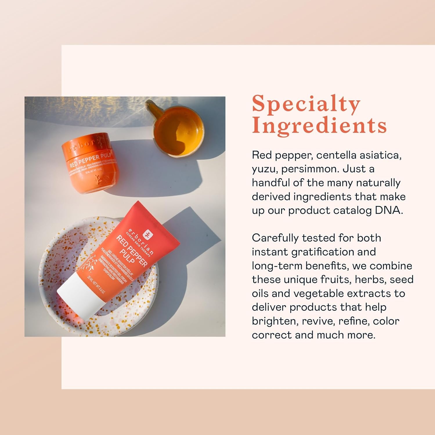 Red Pepper Pulp Hydrating & Energizing Gel - Facial Moisturizer for Brightened, Refreshed & Plumped Skin - Radiance Boosting Moisturizing Cream - Korean Skin Therapy