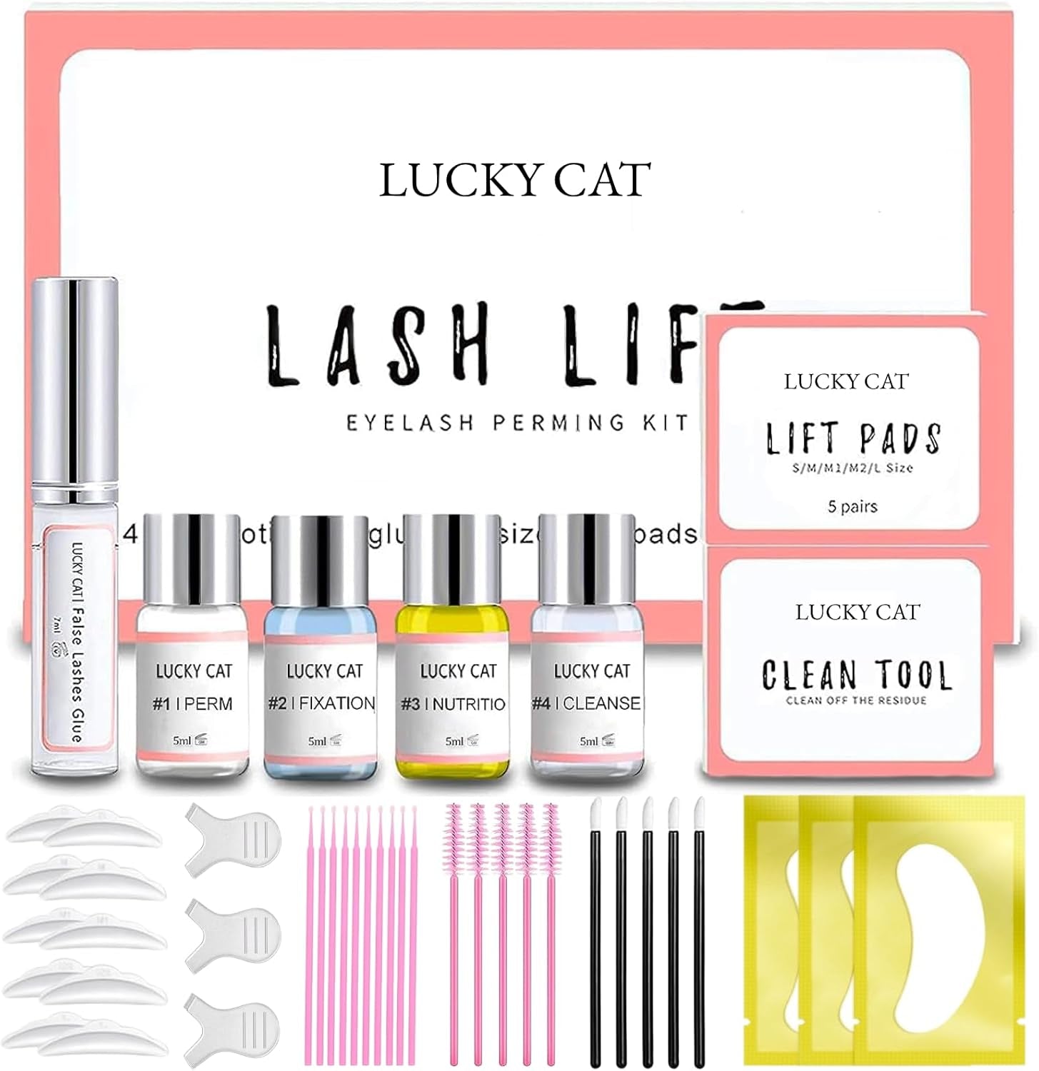 Kit Rehaussement De Cils, Eyelash Lift Et Brow Lift Kit Rehaussement Cils Professionnel, Lash Perming Adapté Pour Un Usage En Salon Et À La Maison