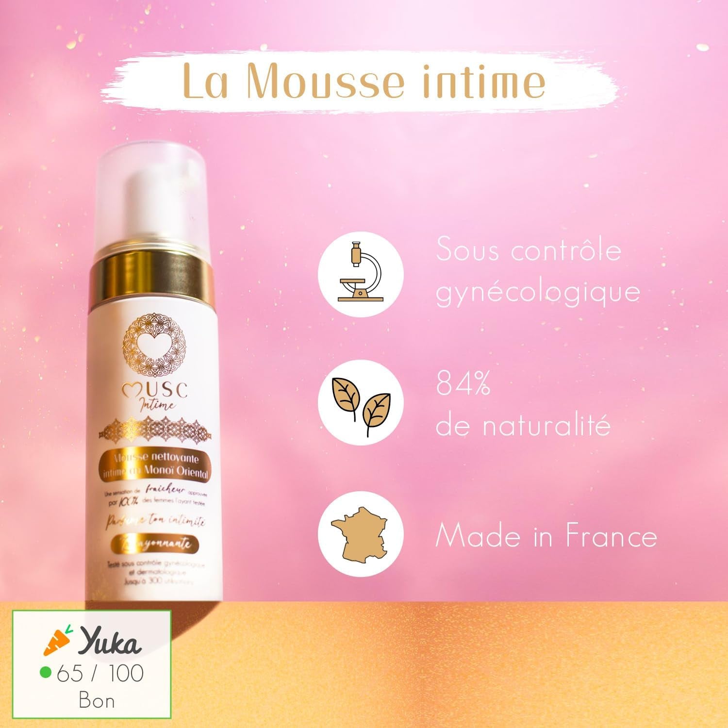 La Marque Officielle - L'Intime Rituel Musqué - Mousse Intime & Parfum Intime & Déodorants & Lingettes - Monoï Oriental - Rayonnante - 4 Étapes Fraîcheur - 150Ml & 30Ml & 50G & 30 Unités