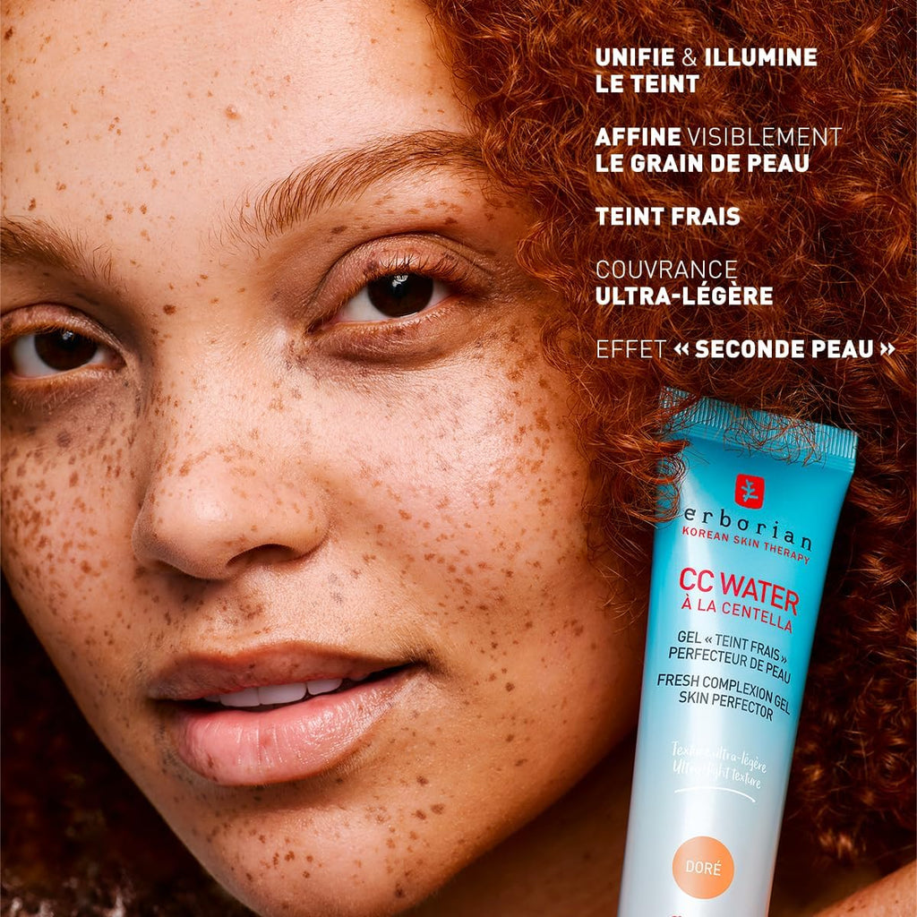 - Crème Teintée CC Water À La Centella Asiatica - Soin Visage Perfecteur De Peau Avec Acide Hyaluronique - Texture Gel Ultra Légère Et Fraîche - Soin Cosmétique Coréen