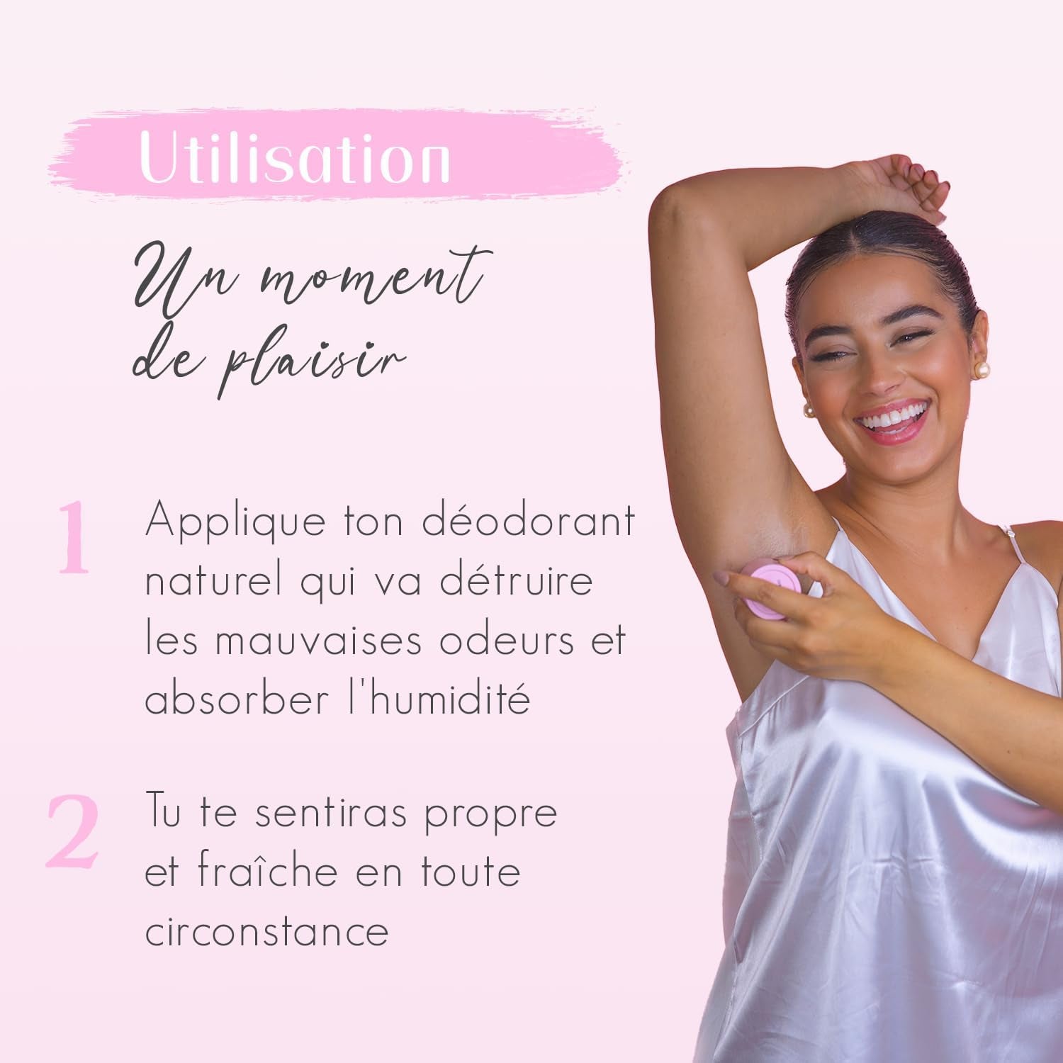 La Marque Officielle - Lot De 2 - Déodorant anti Transpirant - Musc Blanc - anti Mauvaises Odeurs - 90% D'Ingrédients Naturels - Sans Sel D'Aluminium Ni Pertubateur Endocrinien - 2X50G