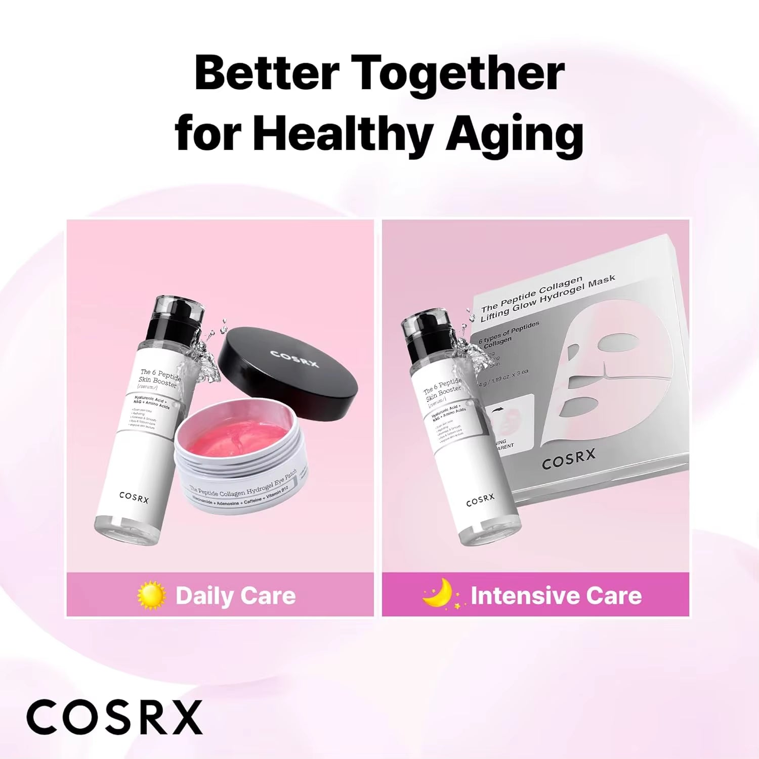 COSRX 6X Peptide Collagen Boosting Toner, Niacinamide & Hyaluronic Acid for All Skin Types, Korean Skincare