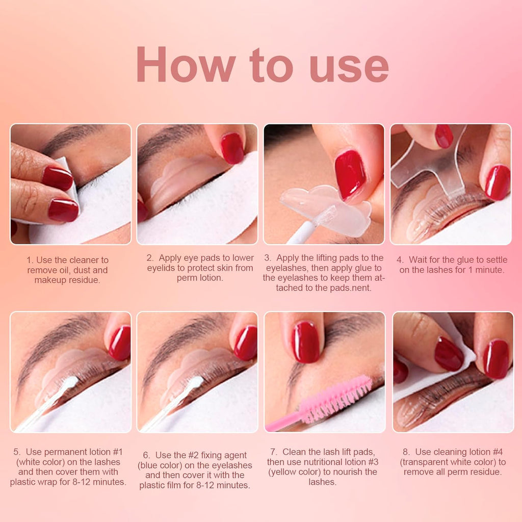 Kit Rehaussement De Cils, Eyelash Lift Et Brow Lift Kit Rehaussement Cils Professionnel, Lash Perming Adapté Pour Un Usage En Salon Et À La Maison