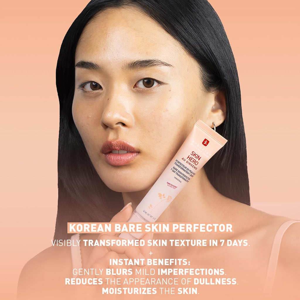 Skin Hero Perfector, Non-Tinted Concealer & Makeup Primer Hydrates, Smooths Texture, Blurs & Illuminates, Glass‑Skin Base, Korean Skincare