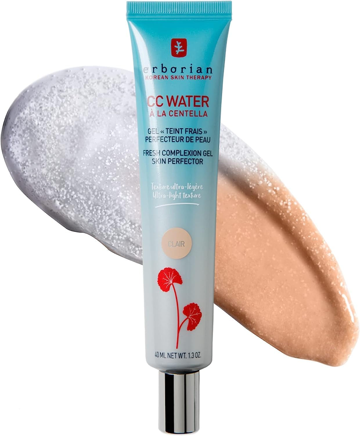 Erborian CC Crème Centella Asiatica - SPF 25 Clair 45Ml + Erborian CC Water Centella Asiatica - CC Water Clair 40Ml.