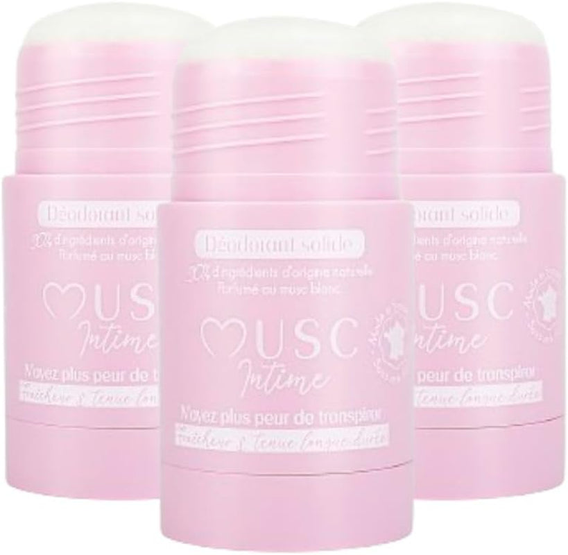 La Marque Officielle - Lot De 3 - Déodorant - anti Transpirant - Musc Blanc - L'Irrésistible - 95% Ingrédients Naturels - Sans Sel D'Aluminium Ni Pertubateur Endocrinien - 3 X 50G