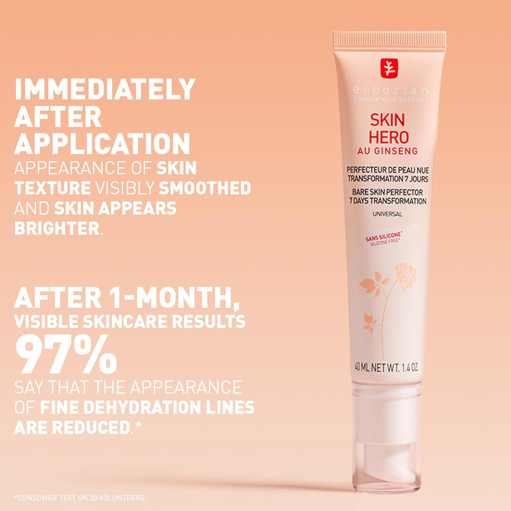 Skin Hero Perfector, Non-Tinted Concealer & Makeup Primer Hydrates, Smooths Texture, Blurs & Illuminates, Glass‑Skin Base, Korean Skincare