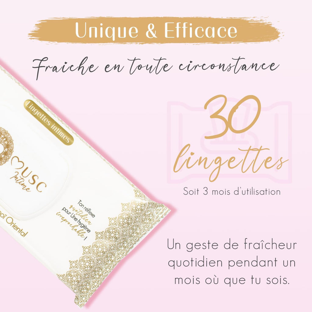 La Marque Officielle - L'Intime Rituel Musqué - Mousse Intime & Parfum Intime & Déodorants & Lingettes - Monoï Oriental - Rayonnante - 4 Étapes Fraîcheur - 150Ml & 30Ml & 50G & 30 Unités
