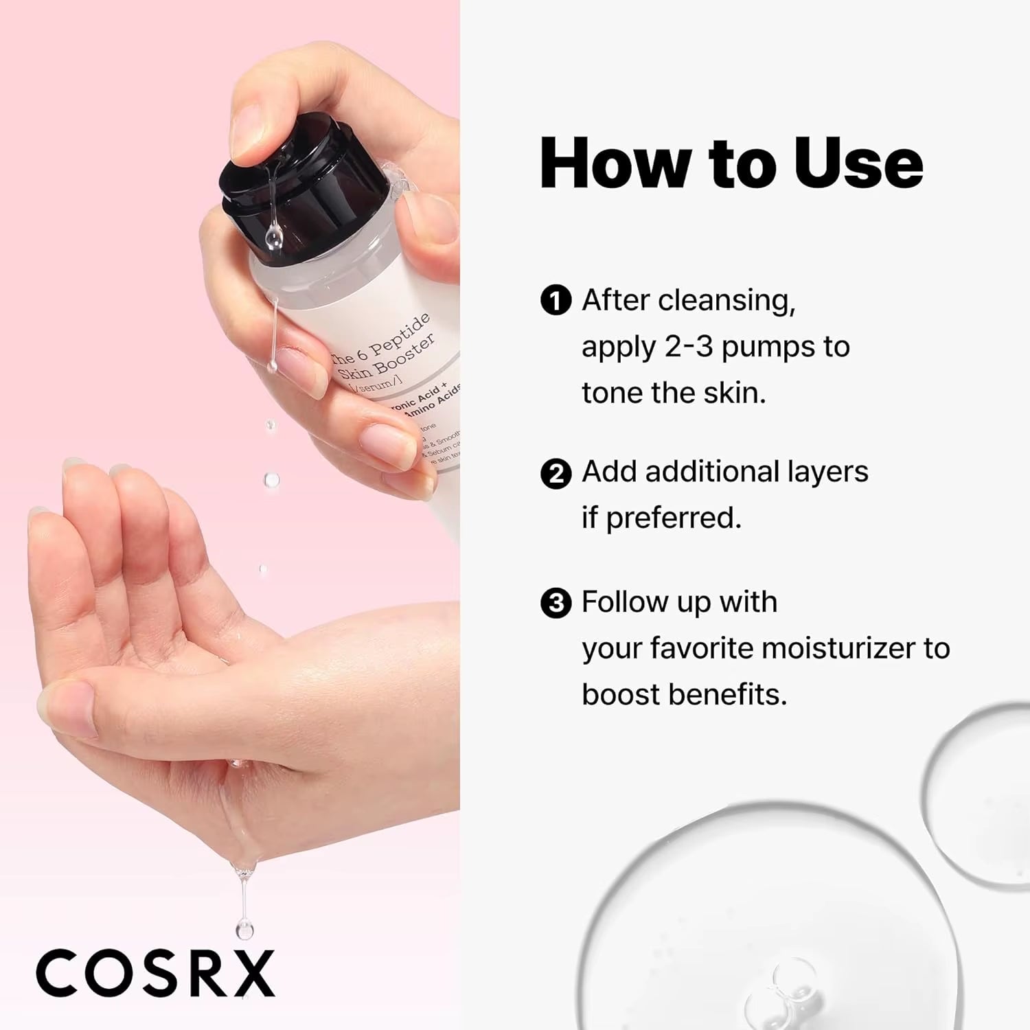 COSRX 6X Peptide Collagen Boosting Toner, Niacinamide & Hyaluronic Acid for All Skin Types, Korean Skincare