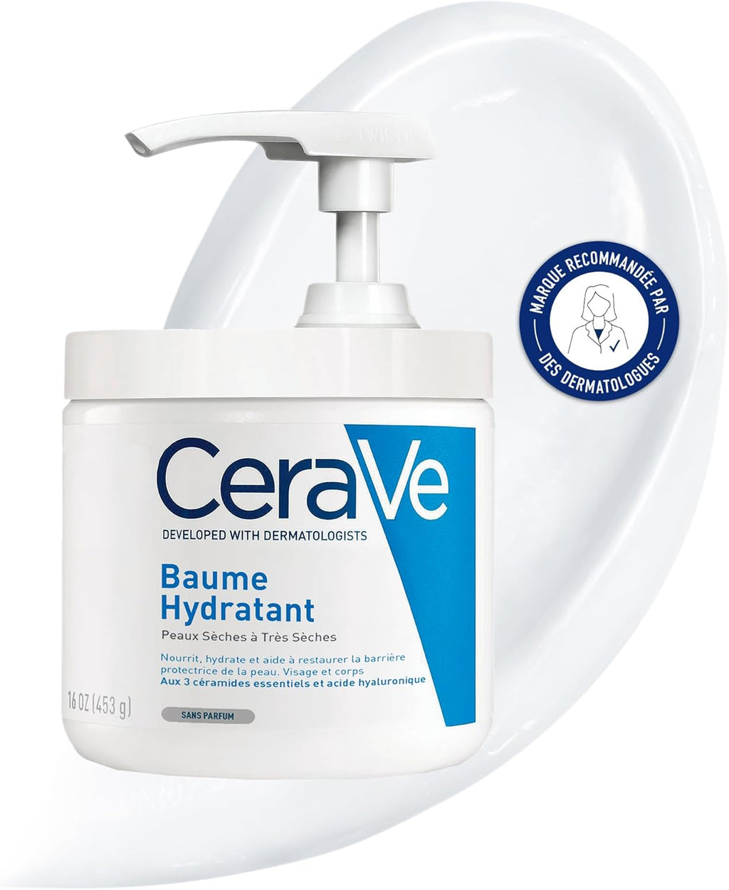 - Baume Hydratant Corps Et Visage - Peau Sèche, Très Sèche Et Atopique - 48H D'Hydratation - Acide Hyaluronique + 3 Céramides - Texture Riche, Non Collante - Sans Parfum, Non Comédogène