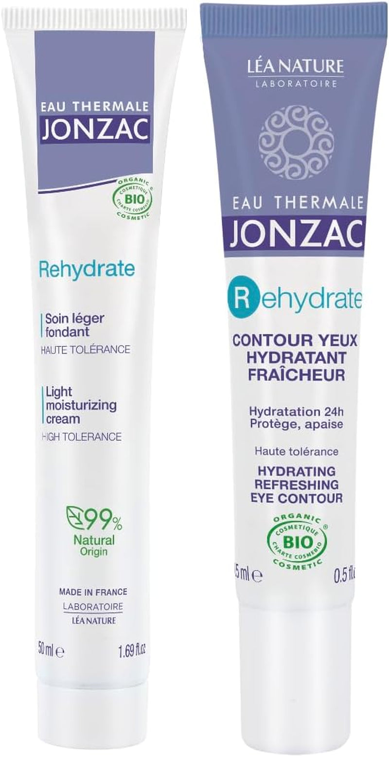 ® | Routine Visage Rehydrate – Soin Légér Fondant (50 Ml) + Contour Yeux Fraîcheur (15 Ml) | Protège La Peau | Hydratation 24H | Acide Hyaluronique | 99% D’Origine Naturelle
