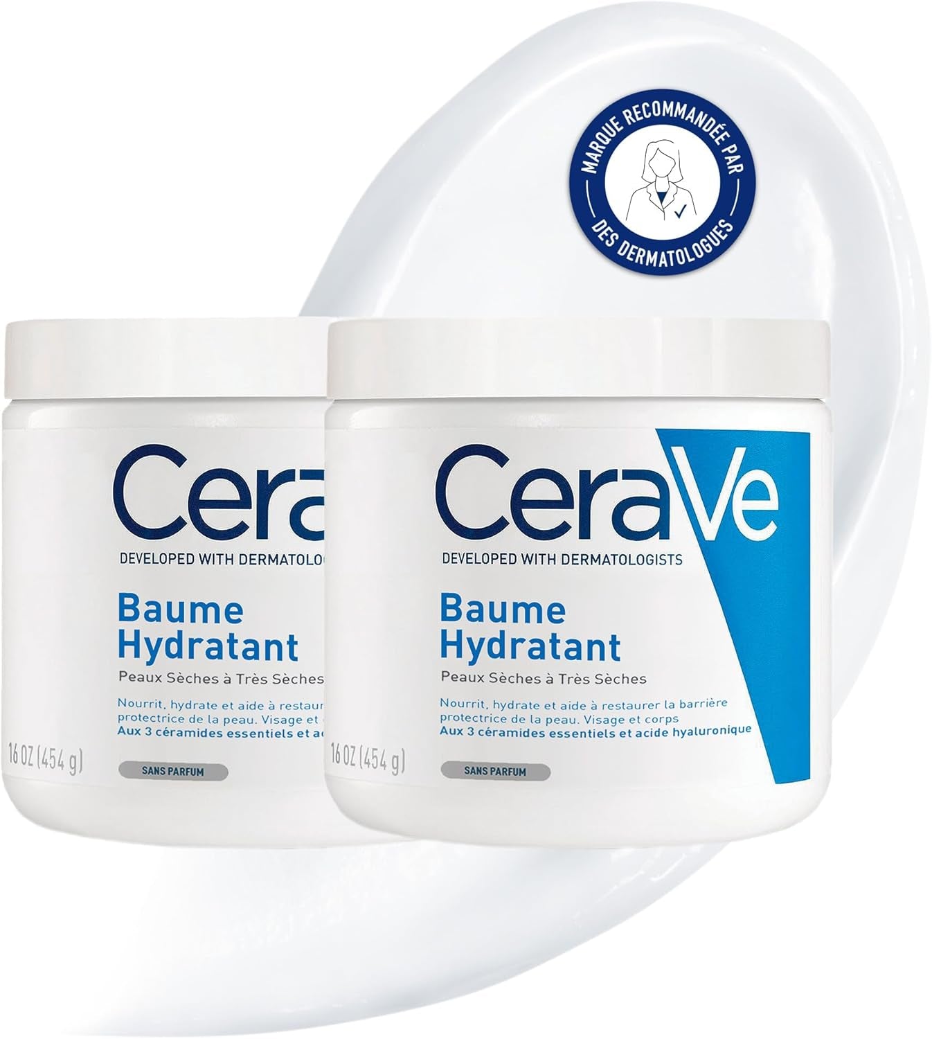 - Baume Hydratant Corps Et Visage - Peau Sèche, Très Sèche Et Atopique - 48H D'Hydratation - Acide Hyaluronique + 3 Céramides - Texture Riche, Non Collante - Sans Parfum, Non Comédogène