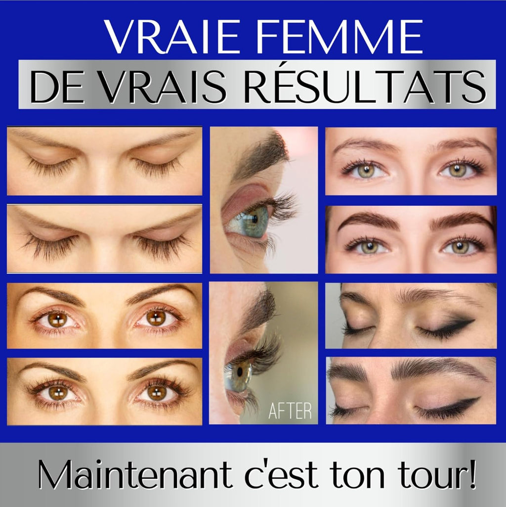 SERUM CILS CROISSANCE 3Ml + SERUM SOURCILS POUSSE 5Ml – Duo Sérum Naturel Croissance Rapide Pour Regard Intense – Longueur Des Cils Et Densité Des Sourcils – Femmes Et Hommes –